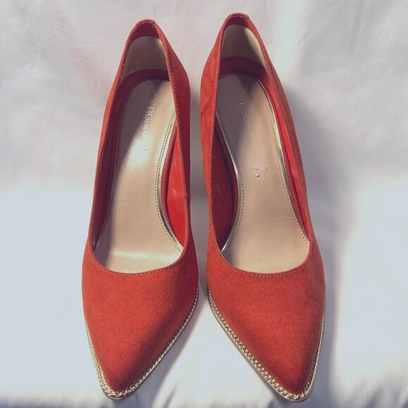 BCB Generation Harleigh Burnt Orange/Gold Trim 4" Stilettos -Pointy Toe-8 1/2 B - Picture 6 of 16